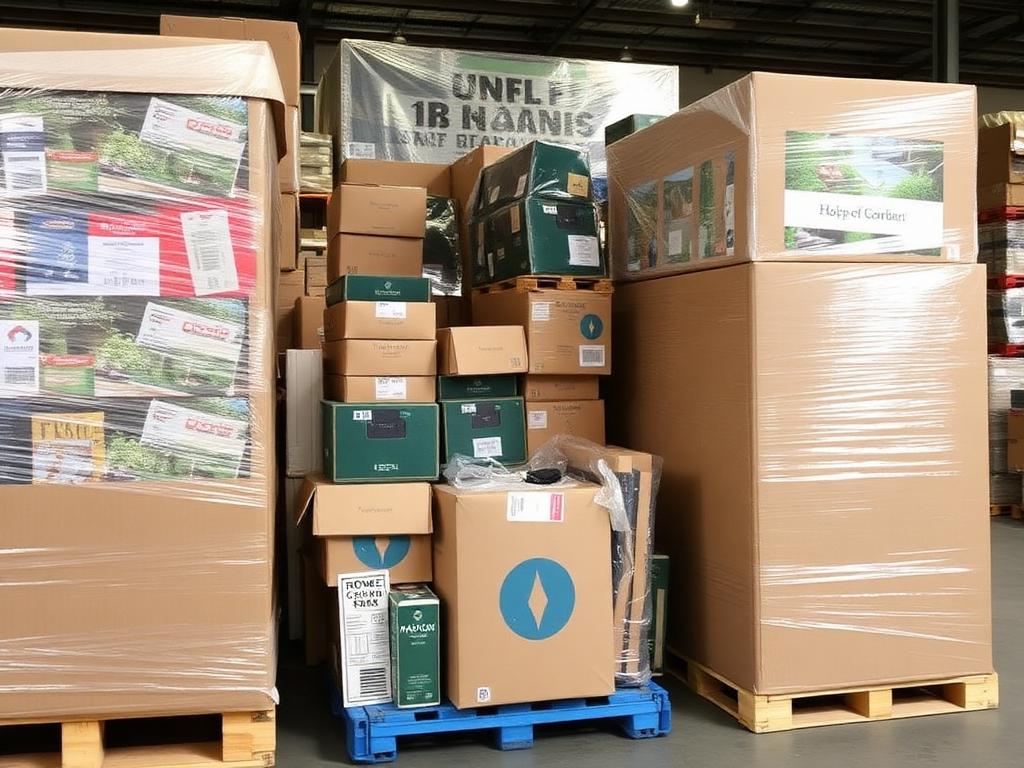Home & garden overstock — graded A/B pallets — supplier stock photo